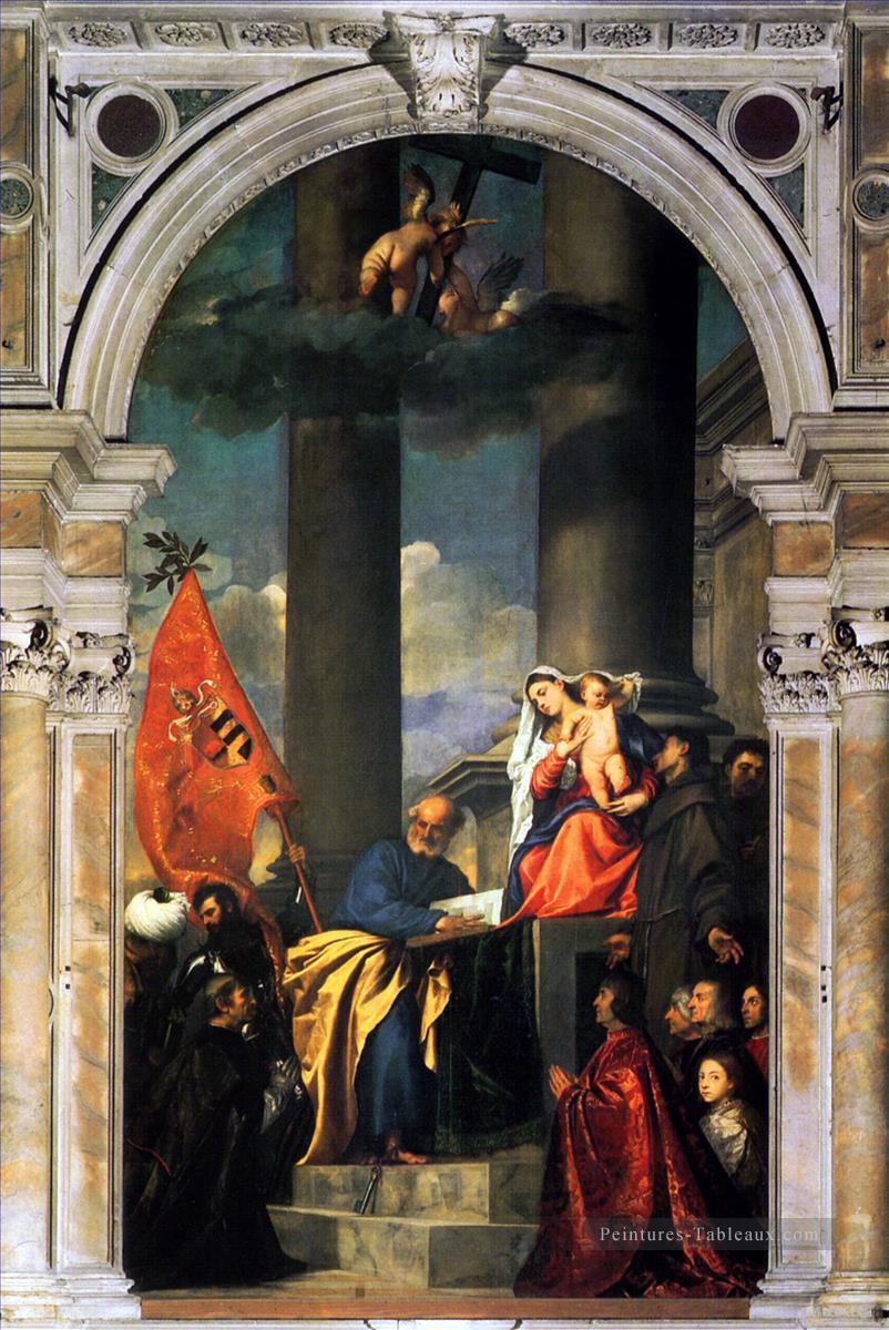 Pesaros Madonna Tiziano Titien Peintures à l'huile